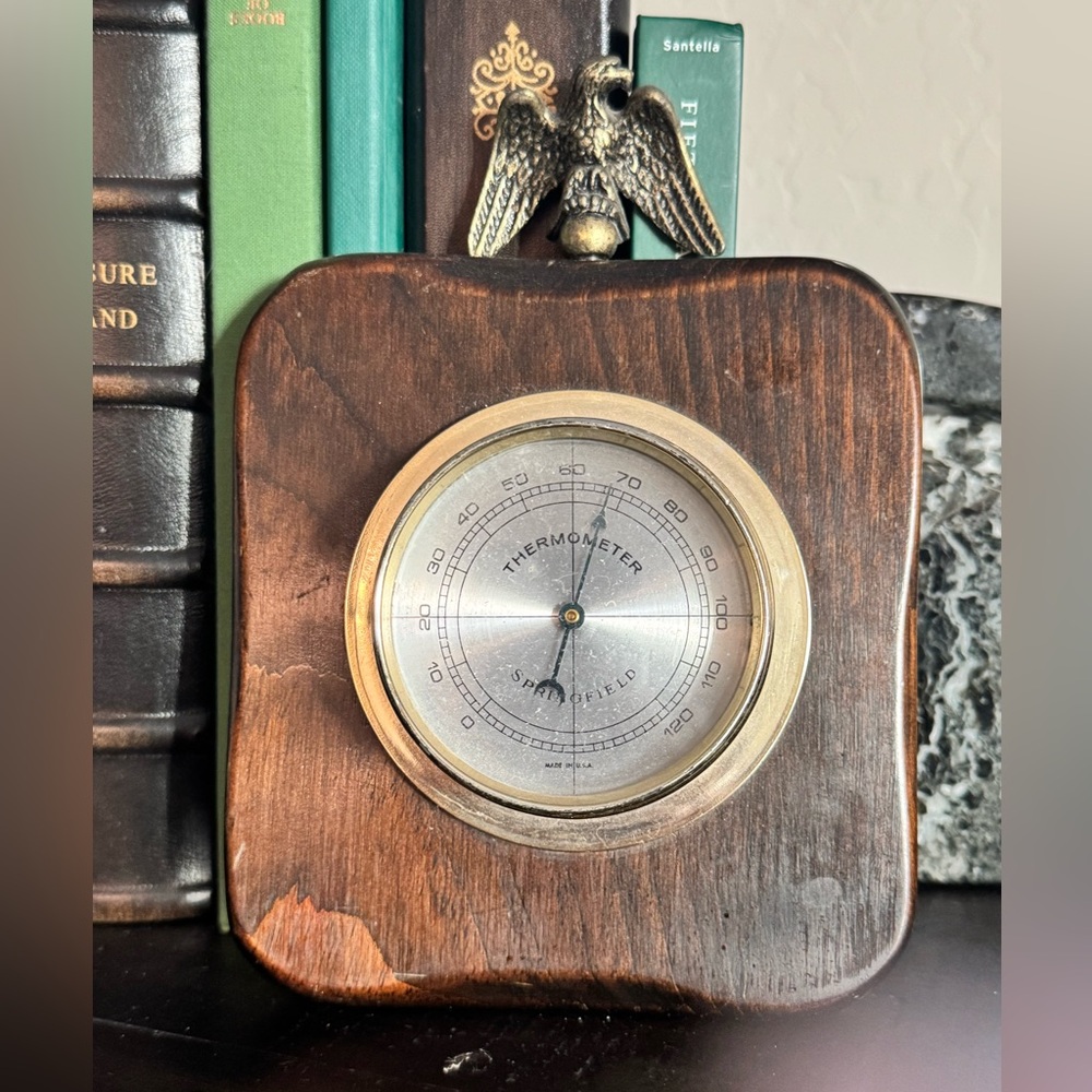 Brown and Gold Springfield instruments Thermometer Wall Decor